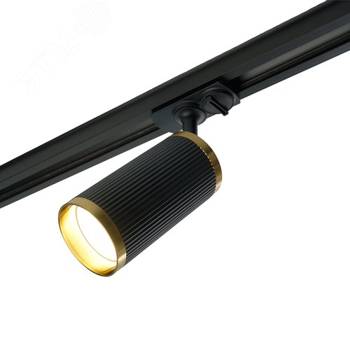Светильник трековый на шинопровод ДПО GU10 без лампы черный античное золото - фото 2