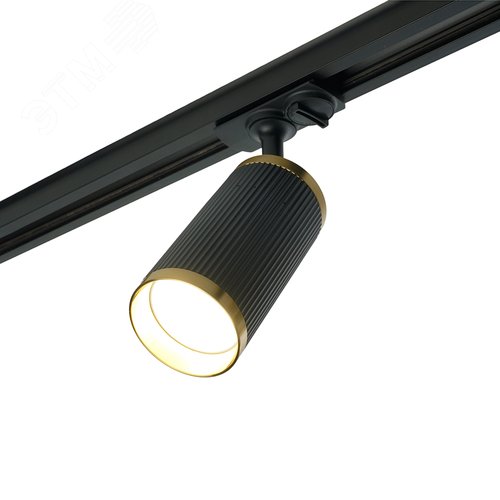 Светильник трековый на шинопровод ДПО GU10 без лампы черный античное золото - фото 4