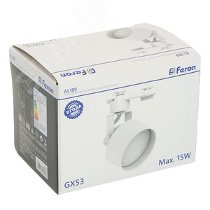 Светильник трековый на шинопровод ДПО GX53 без лампы IP40 белый - фото 4