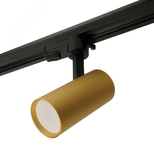 Светильник трековый на шинопровод ДПО GU10 без лампы золото - фото 3