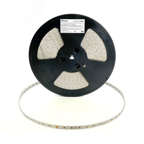 Лента светодиодная 8Вт/м 48В 6500К IP20 120LED/м LS420 стабилизированная - фото 2
