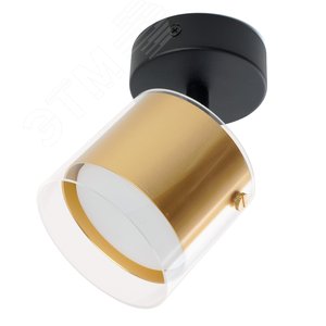Изображение товара Светильник ДБО GX53 без лампы наклонный золото черный (шт)