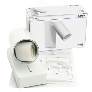 Светильник ДБО GU10 без лампы наклонный с выключателем белый - фото 12