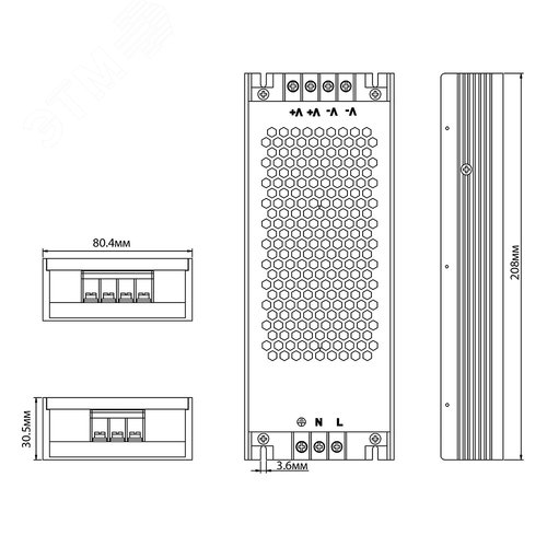 Драйвер светодиодный LED 400w 48v - фото 2