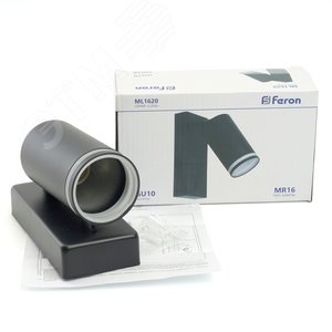 Светильник ДБО GU10 без лампы наклонный с выключателем черный - фото 13