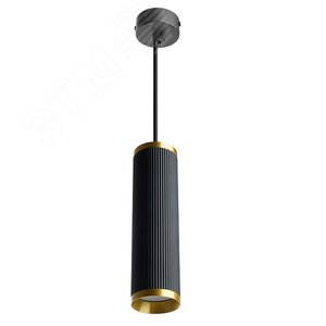 Светильник ДСО GU10 без лампы на подвесе черный античное золото