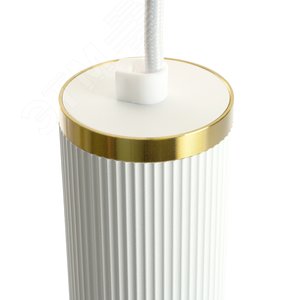 Светильник ДСО GU10 без лампы на подвесе белый античное золото - фото 5