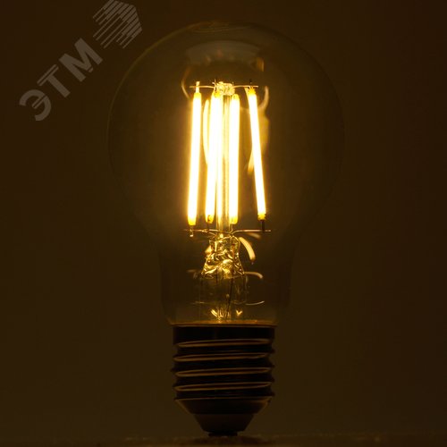 Лампа светодиодная LED 6вт Е27 теплый FILAMENT .PRO - фото 6