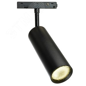 Светильник светодиодный трековый магнитный на шинопровод ДПО-12w 4000К 960Лм 48v черный с антибликовой решеткой - фото 2