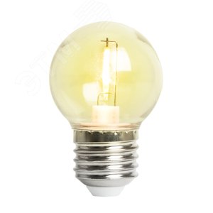 Лампа светодиодная LED 2вт Е27 2700К шар филамент - фото 4