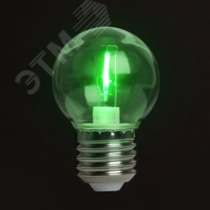 Лампа светодиодная LED 2вт Е27 зеленый шар - фото 2