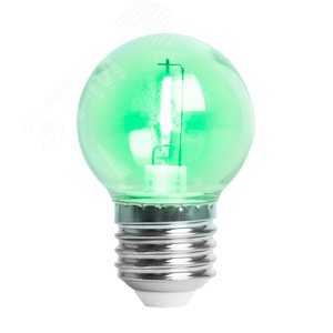 Лампа светодиодная LED 2вт Е27 зеленый шар - фото 4