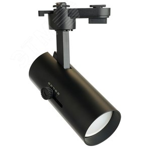 Светильник трековый на шинопровод ДПО GU10 без лампы черный с регулируемым углом освещения 45-110 гр - фото 1