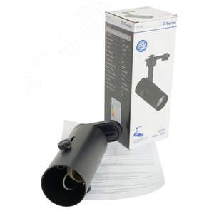 Светильник трековый на шинопровод ДПО GU10 без лампы черный с регулируемым углом освещения 45-110 гр - фото 4