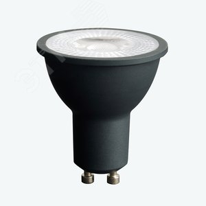 Лампа светодиодная LED 7вт 230в GU10 теплый с линзой 38 град черный корпус PRO - фото 2