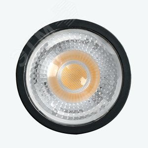 Лампа светодиодная LED 7вт 230в GU10 теплый с линзой 38 град черный корпус PRO - фото 4