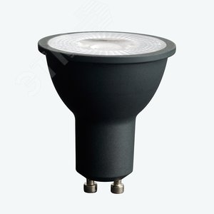 Лампа светодиодная LED 7вт 230в GU10 теплый с линзой 38 град черный корпус PRO - фото 5