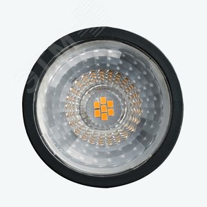 Лампа светодиодная LED 7вт 230в GU10 теплый с линзой 110 град черный корпус PRO - фото 4