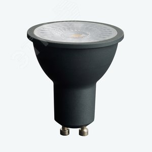 Лампа светодиодная LED 7вт 230в GU10 белый с линзой 110 град черный корпус PRO - фото 2