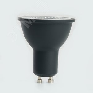 Лампа светодиодная LED 7вт 230в GU10 белый с линзой 110 град черный корпус PRO - фото 3