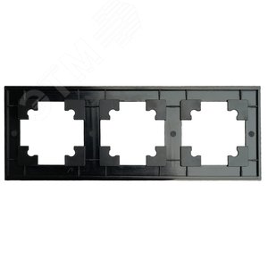Рамка 3-местная, стекло, серия Катрин, черный матовый GFR00-7003-05М 49602 FERON - 4