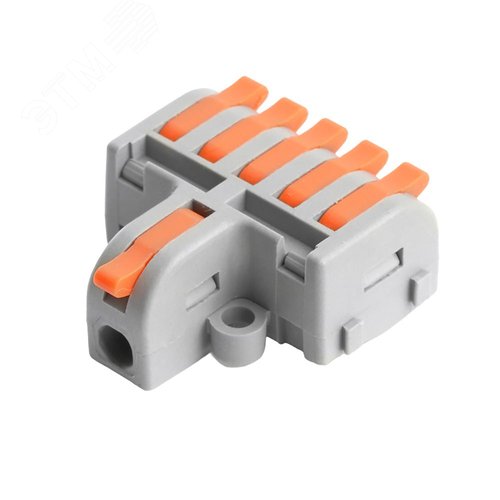 Изображение товара Клемма монтажная наборная для фазных проводников 1 вход 5 выходов STEKKER (шт)