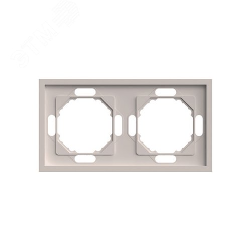 Изображение товара Рамка 2-местная,пластик РС,кашемир soft touch серия Эмили STEKKER (шт)