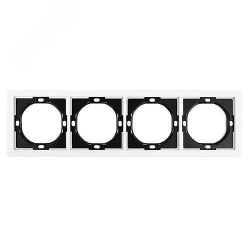 Изображение товара Рамка 4-местная серия Мия пластик РС белая магнолия STEKKER (шт)