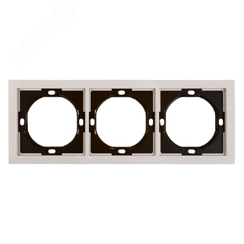 Изображение товара Рамка 3-местная серия Мия пластик РС пудровый жемчуг STEKKER (шт)