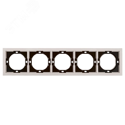 Изображение товара Рамка 5-местная серия Мия пластик РС пудровый жемчуг STEKKER (шт)