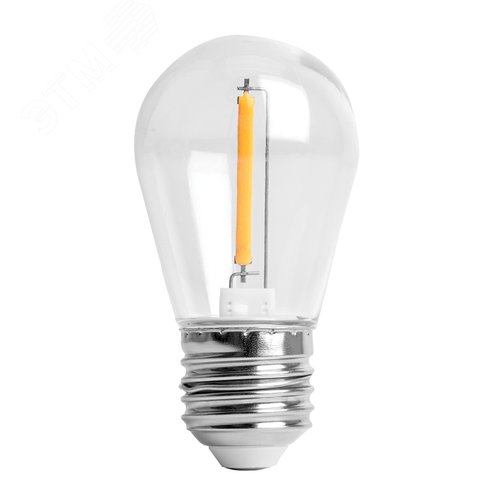 Лампа светодиодная LED 0.5вт Е27 метеор прозрачный 2700К S14 3 режима работы (упаковка 2шт) - фото 2