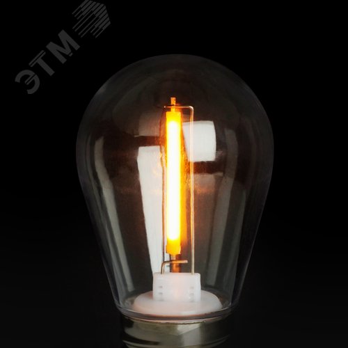 Лампа светодиодная LED 0.5вт Е27 метеор прозрачный 2700К S14 3 режима работы (упаковка 2шт) - фото 3