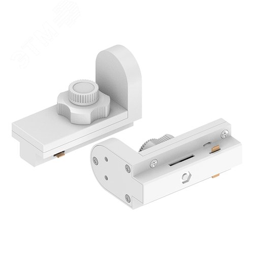 Коннектор (адаптер) для установки LED лампы Т8 G13 на однофазный шинопровод белый - фото 2