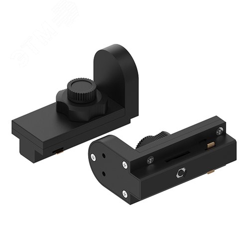 Коннектор (адаптер) для установки LED лампы Т8 G13 на однофазный шинопровод черный - фото 2