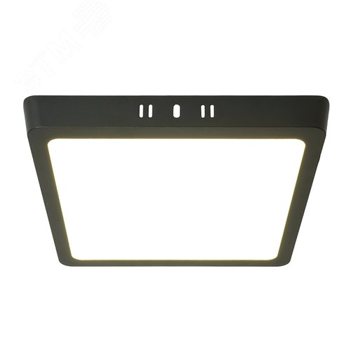 Светильник светодиодный ДПО-24w 4000K 1760Лм квадратный черный - фото 2