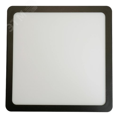 Светильник светодиодный ДПО-24w 4000K 1760Лм квадратный черный - фото 3