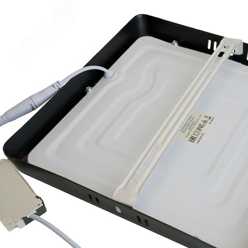 Светильник светодиодный ДПО-24w 4000K 1760Лм квадратный черный - фото 5