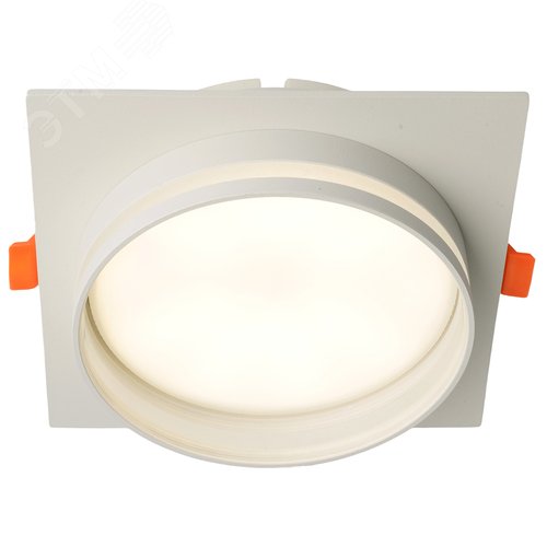 Светильник ДВО-25w GX70 без лампы квадратный белый - фото 2