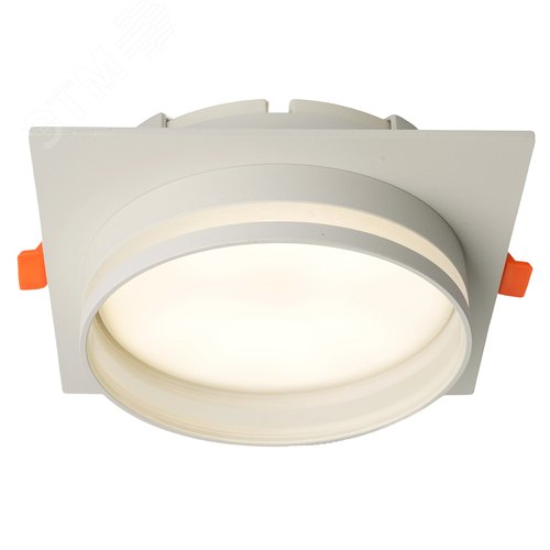 Светильник ДВО-25w GX70 без лампы квадратный белый - фото 4