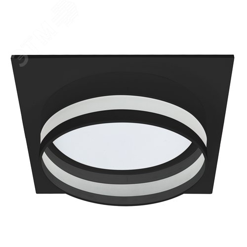 Светильник ДВО-25w GX70 без лампы квадратный черный - фото 1