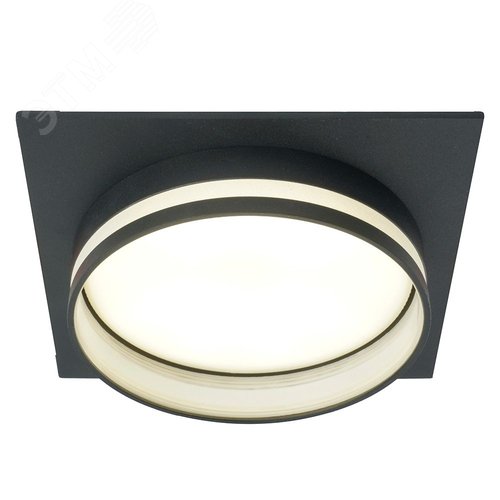 Светильник ДВО-25w GX70 без лампы квадратный черный - фото 2