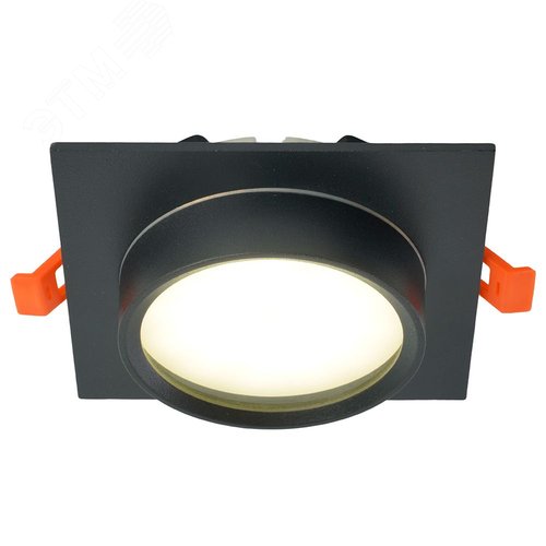 Светильник ДВО-15w GX53 без лампы квадратный черный IP44 - фото 2