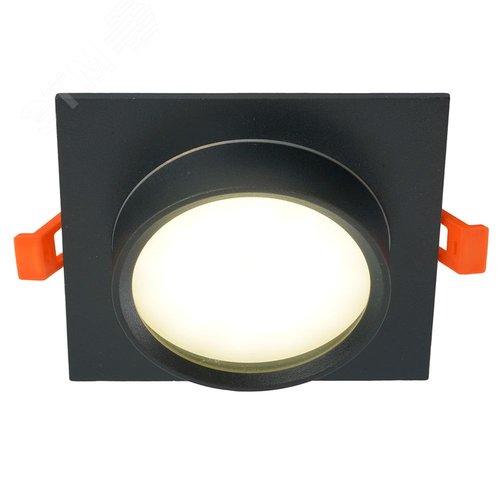 Светильник ДВО-15w GX53 без лампы квадратный черный IP44 - фото 3