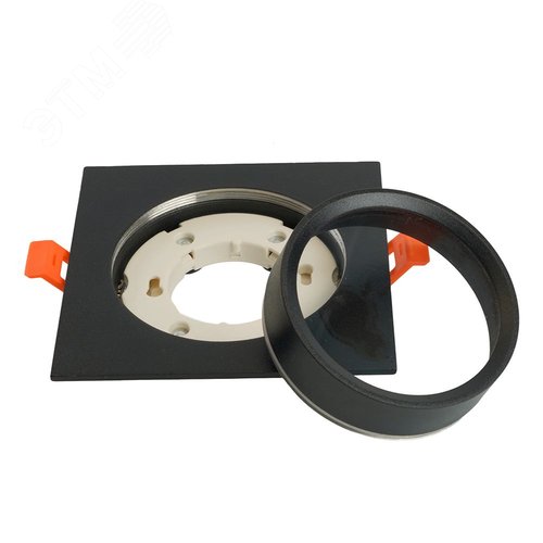 Светильник ДВО-15w GX53 без лампы квадратный черный IP44 - фото 4