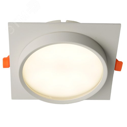 Светильник ДВО-25w GX70 без лампы квадратный белый IP44 - фото 3