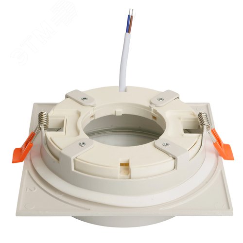 Светильник ДВО-25w GX70 без лампы квадратный белый IP44 - фото 4