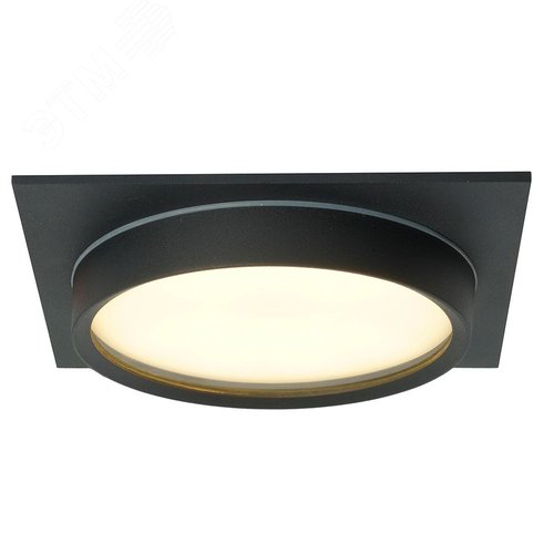 Светильник ДВО-25w GX70 без лампы квадратный черный IP44 - фото 3