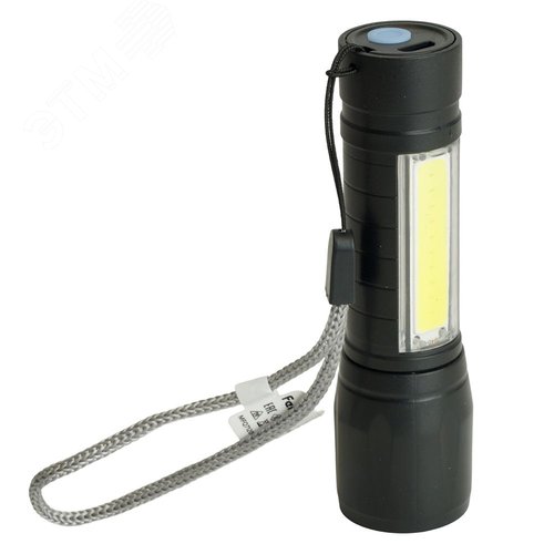 Изображение товара Фонарь светодиодный аккумуляторный USB ZOOM пластик (шт)