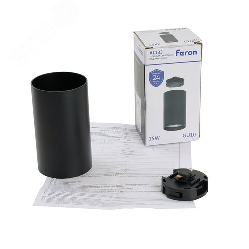 Светильник трековый на шинопровод ДПО GU10 без лампы IP40 черный - фото 4