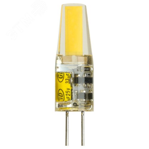 Лампа светодиодная LED 3вт 12в G4 теплый капсульная - фото 2